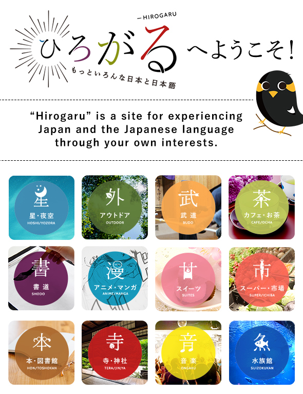 日本語学習ウェブサイト ひろがる